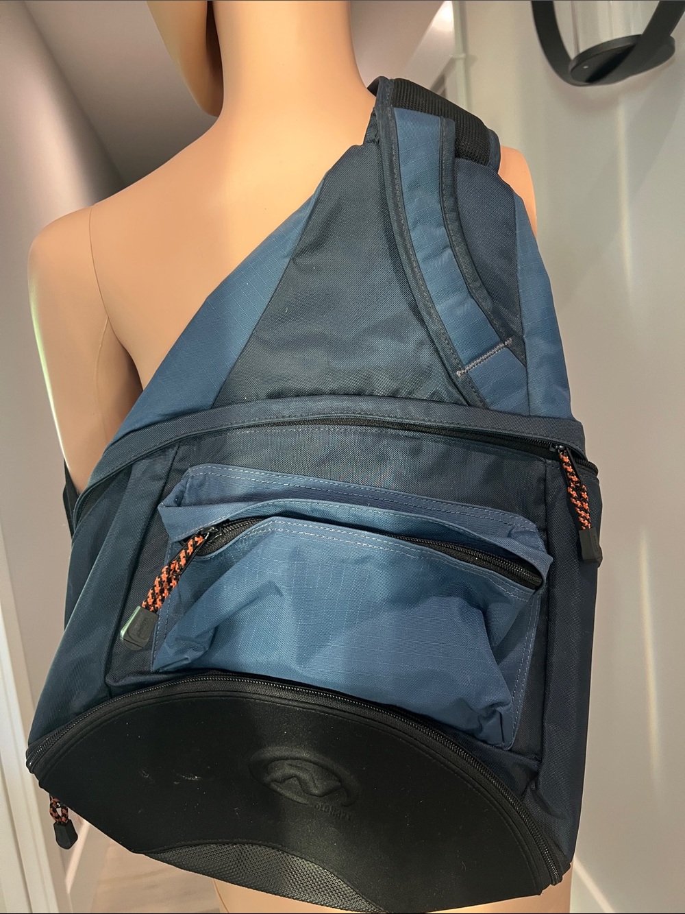 Old Navy Blue and Black Men's Sling Backpack